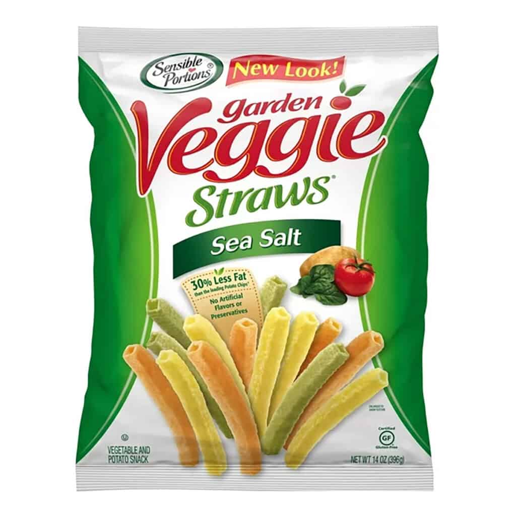 A pack of Sensible Portions Veggie Straws.