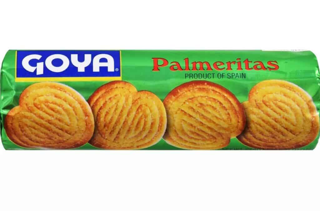 A product shot of a pack of Goya Palmeritas cookies.