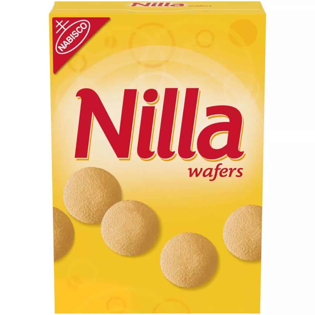 A product shot of a box of Nilla Wafers.